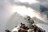 J&ouml;rg von de Fenn. Blinder Bergsteiger erklimmt den Grossglockner 1999