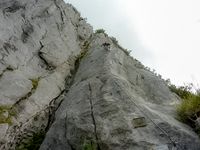 J&ouml;rg von de Fenn. Blinder Bergsteiger erklimmt den Klettersteig Schuastergangl 2010. Bild 10